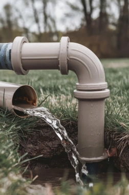 Drainage contractor inspecting a Los Angeles property