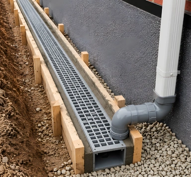 Catch basin connected to underground drainage pipe in Los Angeles