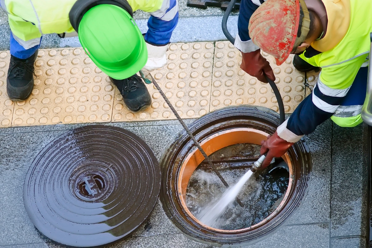 Emergency drain cleaning for a blocked drain in Los Angeles