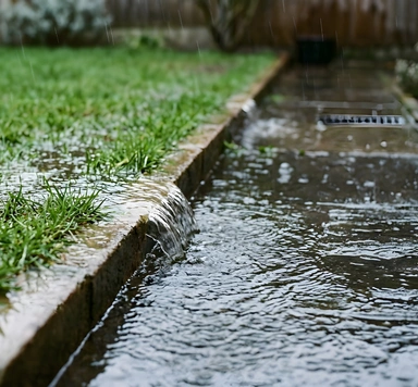 Residential yard drainage system installed in Los Angeles